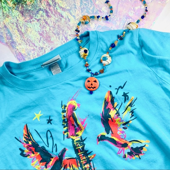 Handmade Harvest Pumpkin Halloween Necklace Crafted by McGlamorous - Picture 10 of 11